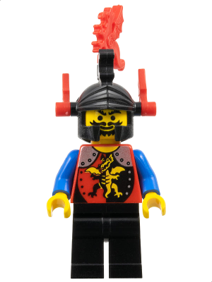 Lego figurka Castle Dragon Knight 2 Black Legs - bez chocholů