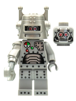 Lego figurka COL Robot Series 1 - bez tyčky s klipem