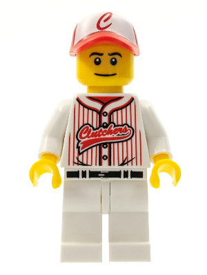 Lego figurka COL Baseball Player Series 3 - opotřebovaný potisk čepice
