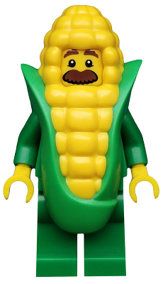 Lego figurka COL Corn Cob Guy Series 17 - 2x crack torso, like new