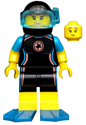 Lego figurka COL Sea Rescuer Series 20 (Nová) - bez ploutve