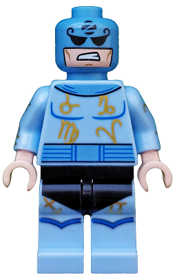 Lego figurka COL Zodiac Master - opotřebovaný potisk hlavy