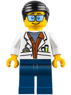 Lego figurka City Jungle Scientist White Lab Coat (Nová)