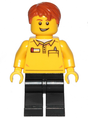 Lego figurka City LEGO Store Employee Black Legs (Nová)