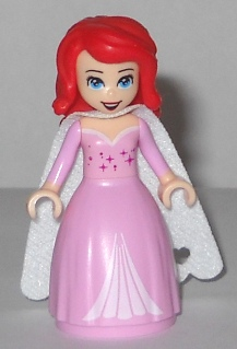 Lego figurka Disney Ariel Human (Light Nougat) - bez pláště