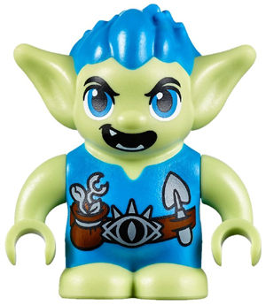 Lego figurka Elves Goblin Guxlin - vybledlý obličej
