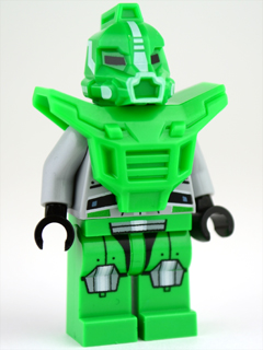Lego figurka Space Bright Green Robot Sidekick with Armor