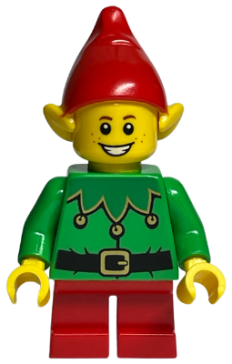 Lego figurka Holiday Elf Green Scalloped Collar with Bells (Nová)