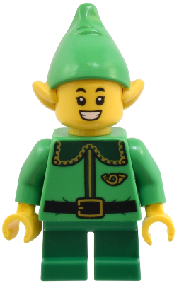 Lego figurka Holiday Elf Bright Green Coat