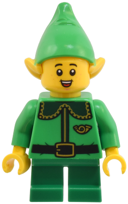 Lego figurka Holiday Elf Bright Green Coat