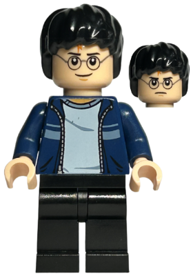 Lego figurka Harry Potter Dark Blue Open Jacket with Stripe