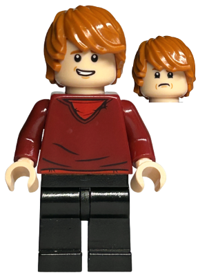 Lego figurka Harry Potter Ron Weasley Dark Red Sweater