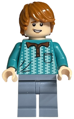 Lego figurka Harry Potter Ron Weasley Dark Turquoise Polo Shirt