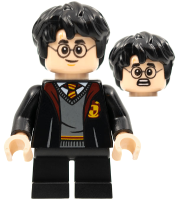Lego figurka Harry Potter Gryffindor Robe Open Black Short Legs (Nová)