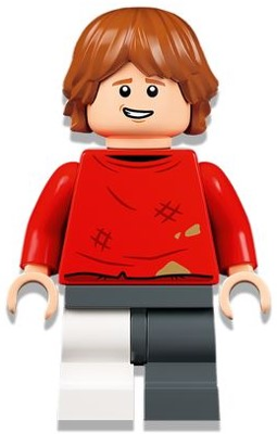 Lego figurka Harry Potter Ron Weasley Red Sweater Leg Cast (Nová)