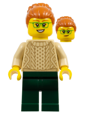 Lego figurka Ideas Camper Female Dark Orange Hair Glasses (Nová)
