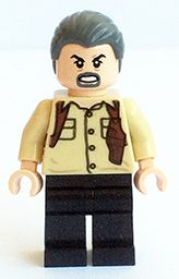 Lego figurka Jurassic World Vic Hoskins Dark Bluish Gray Hair