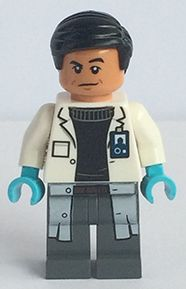 Lego figurka Jurassic World Dr. Henry Wu White Lab Coat