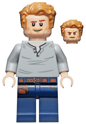 Lego figurka Jurassic World Owen Grady Open Neck Shirt