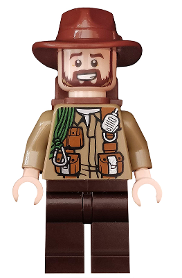 Lego figurka Jurassic World Sinjin Prescott Backpack