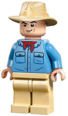 Lego figurka Jurassic World Dr. Alan Grant Medium Blue Shirt
