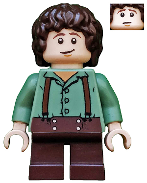 Lego figurka LOTR Frodo Baggins Sand Green Shirt - prasklý trup