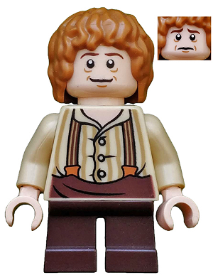 Lego figurka LOTR Bilbo Baggins Suspenders - 2 praskliny na trupu