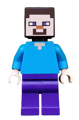 Lego figurka Minecraft Steve (Light Nougat) Dark Purple Legs