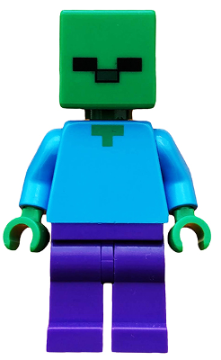 Lego figurka Minecraft Zombie Dark Purple Legs