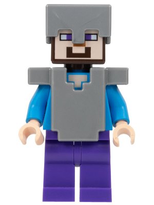 Lego figurka Minecraft Steve (Light Nougat) Dark Purple Legs