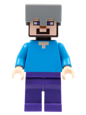 Lego figurka Minecraft Steve (Light Nougat) Dark Purple Legs