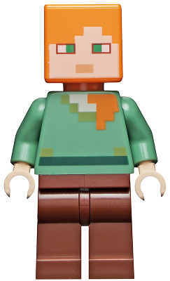 Lego figurka Minecraft Alex Reddish Brown Legs