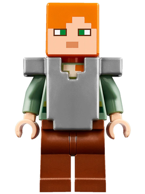 Lego figurka Minecraft Alex Reddish Brown Legs - použitý kus