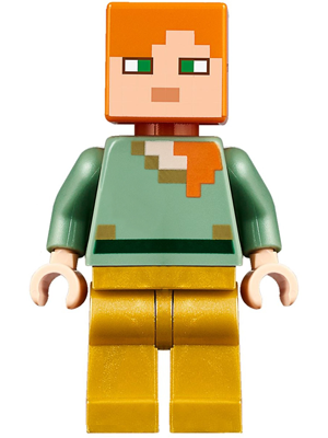 Lego figurka Minecraft Alex Pearl Gold Legs