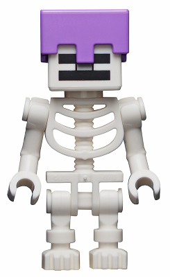 Lego figurka Minecraft Skeleton Medium Lavender Helmet