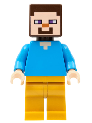 Lego figurka Minecraft Steve (Light Nougat) Pearl Gold Legs