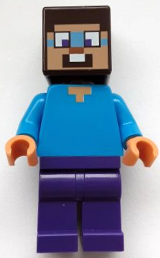 Lego figurka Minecraft Steve (Nougat) Dark Purple Legs (Nová)
