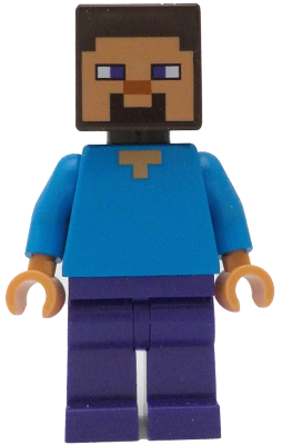 Lego figurka Minecraft Steve (Nougat) Dark Purple Legs (Nová)