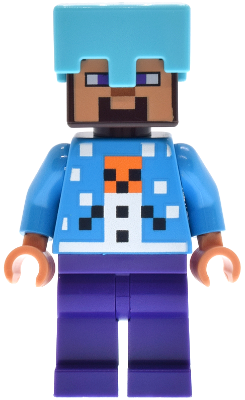 Lego figurka Minecraft Steve Holiday Snow Golem Sweater (Nová)