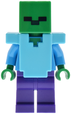 Lego figurka Minecraft Zombie Dark Purple Legs (Nová)