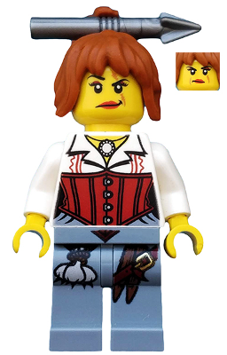 Lego figurka Monster Fighters Ann Lee - opotřebovaný potisk hlavy