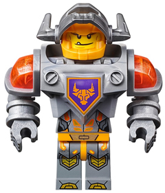Lego figurka Nexo Knights Axl Flat Silver Visor and Torso