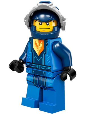 Lego figurka Nexo Knights Clay Moorington - opotřebovaný potisk hlavy