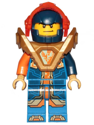 Lego figurka Nexo Knights Clay Moorington Dark Blue Helmet