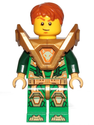 Lego figurka Nexo Knights Aaron Fox Hair Pearl Gold Armor