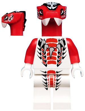 Lego figurka Ninjago Fang-Suei - mírně opotřebovaný potisk na zádech