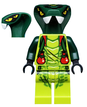Lego figurka Ninjago Spitta Red Vials - prasklé ruce