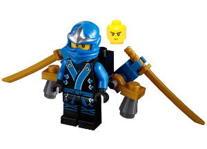 Lego figurka Ninjago Jay The Final Battle Jet Pack - prasklý trup