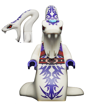 Lego figurka Ninjago Pythor Chumsworth White with Purple (Nová)
