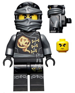 Lego figurka Ninjago Cole Skybound - mírně okousaná hlava
